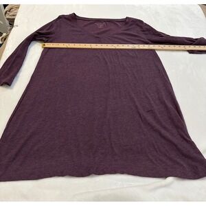 Victoria's Secret Purple Heathered V-Neck 3/4 Sleeve Tunic Top XL 36007333/351